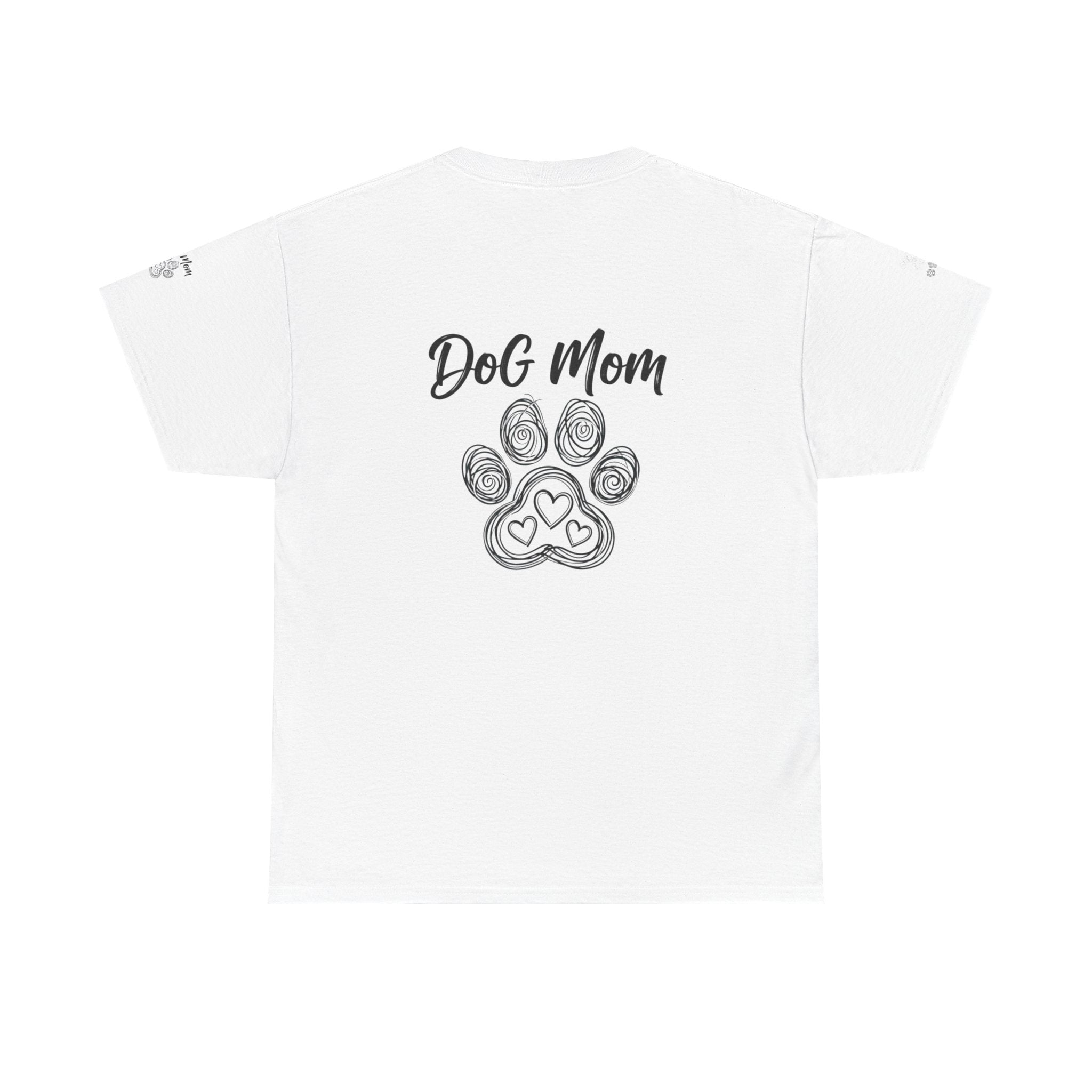 Dog Mom T-Shirt — Paw Print Graphic Tee for Pet Lovers