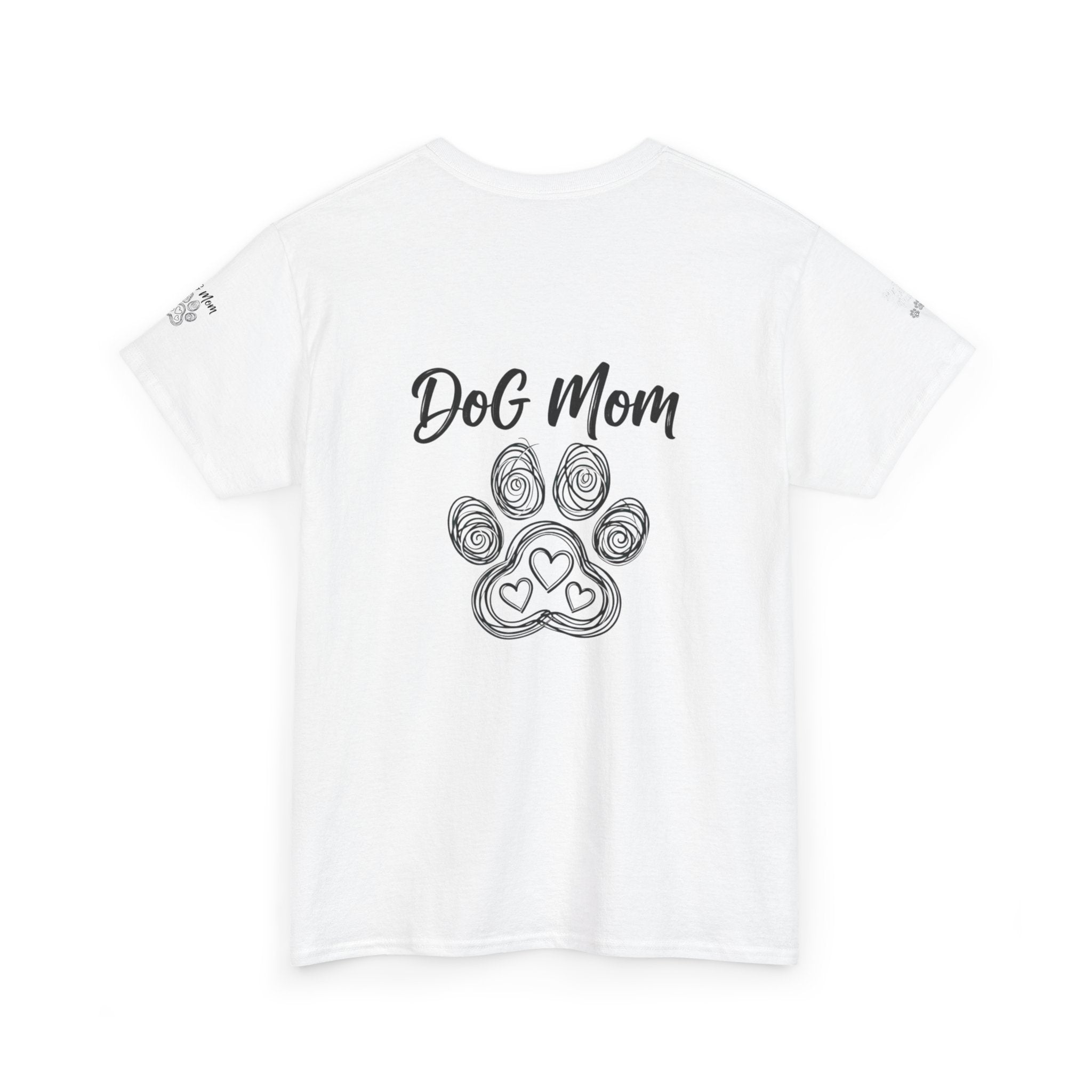 Dog Mom T-Shirt — Paw Print Graphic Tee for Pet Lovers