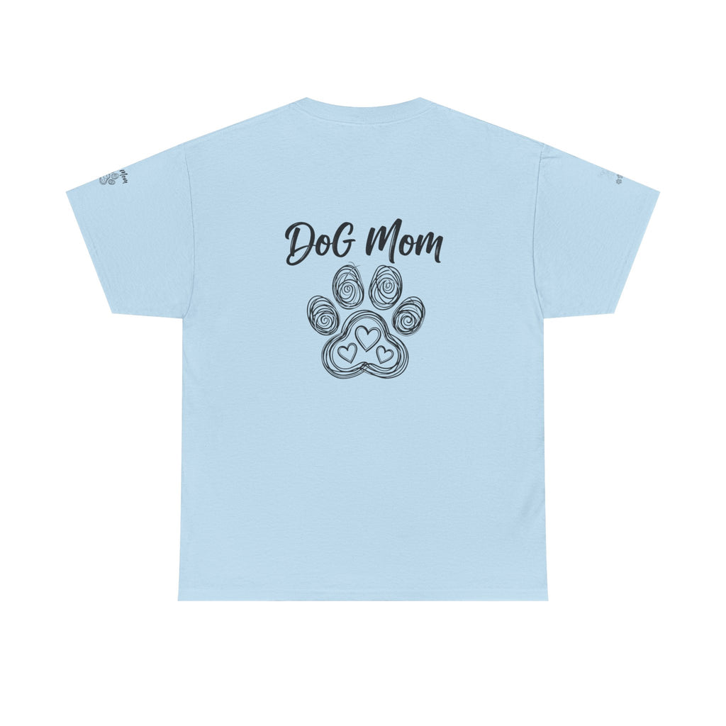 Dog Mom T-Shirt — Paw Print Graphic Tee for Pet Lovers