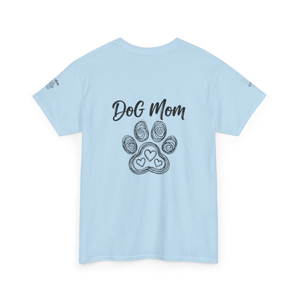 Dog Mom T-Shirt — Paw Print Graphic Tee for Pet Lovers