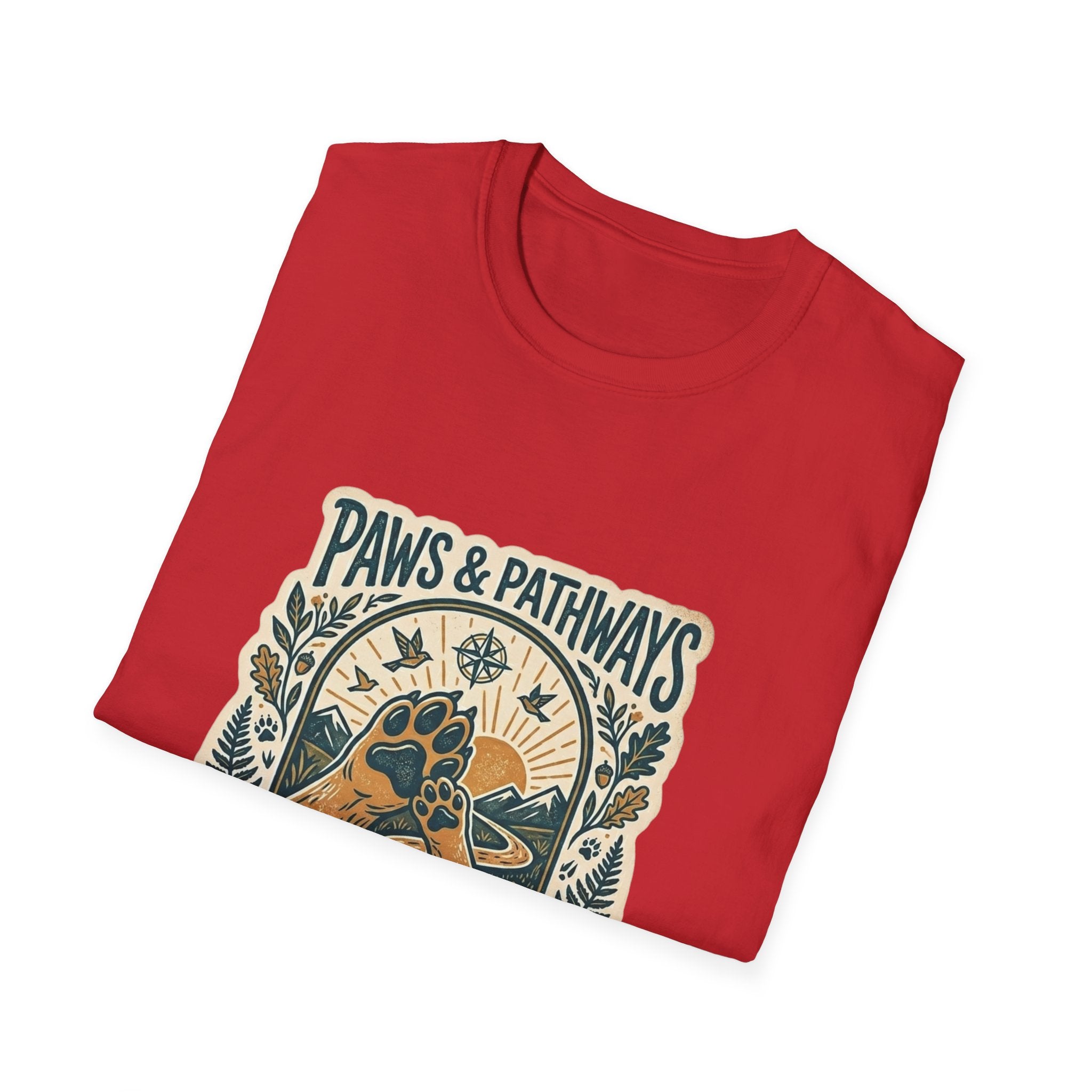 Paws & Pathways Graphic T-Shirt — Adventure Dog Nature Tee