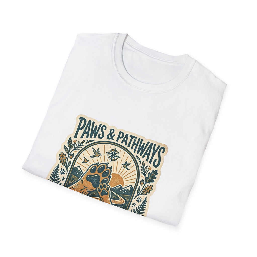 Paws & Pathways Graphic T-Shirt — Adventure Dog Nature Tee