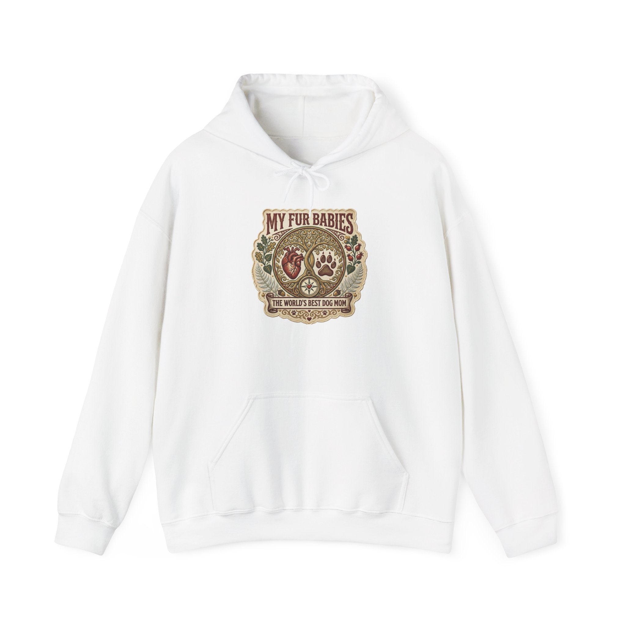 Hoodie - "My Fur Babies" Vintage Paw Print Pet Lover Sweatshirt