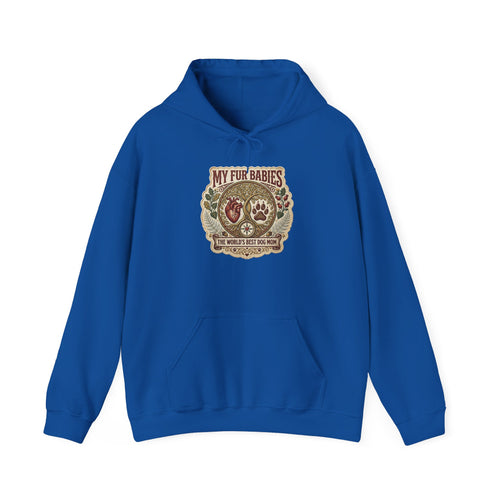 Hoodie - "My Fur Babies" Vintage Paw Print Pet Lover Sweatshirt