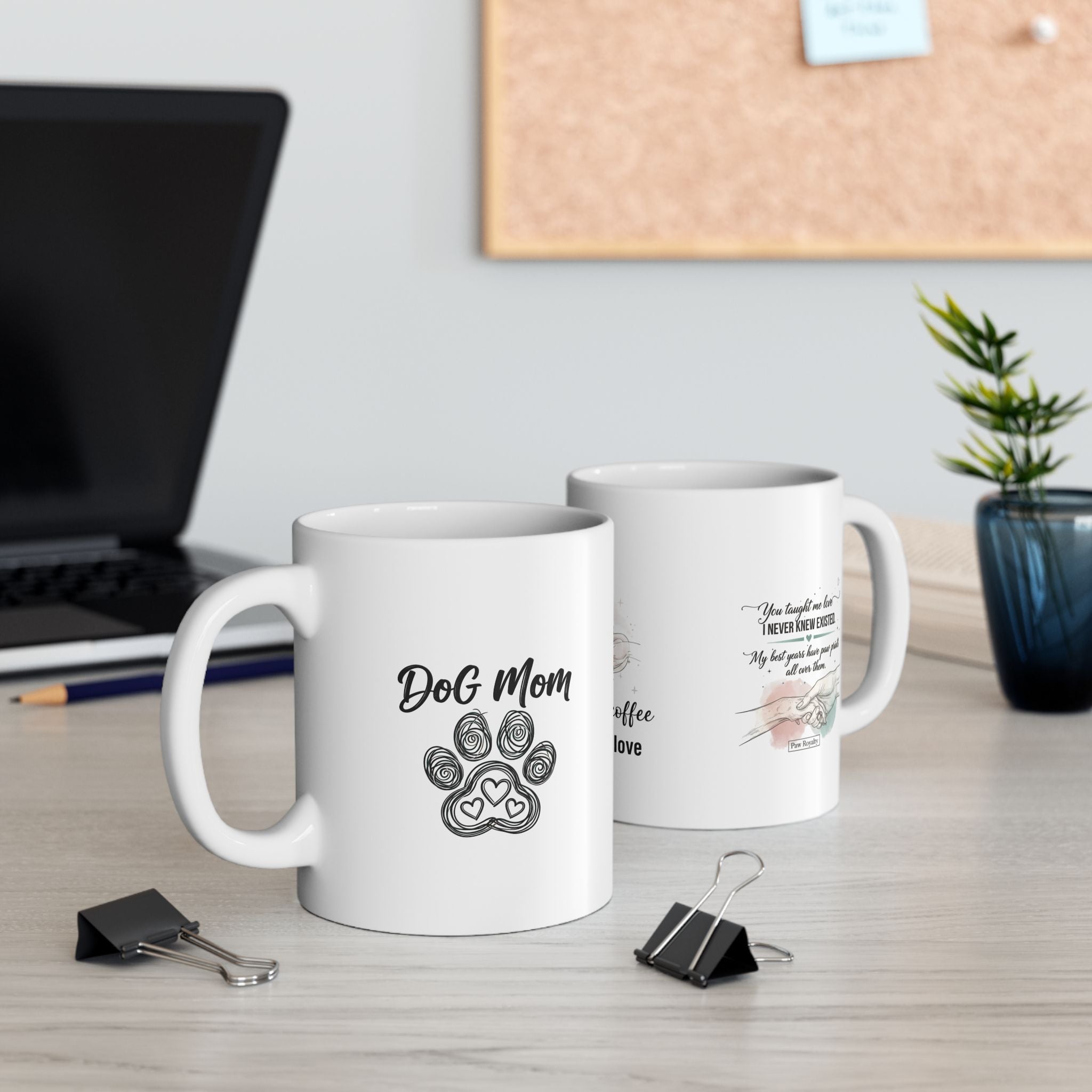 Puppy Coffee Ceramic Mug — "My morning coffee & endless puppy love" (11oz/15oz)