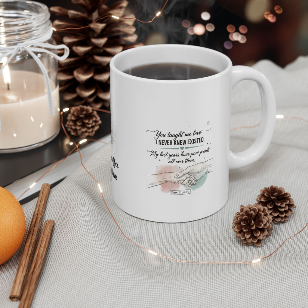 Puppy Coffee Ceramic Mug — "My morning coffee & endless puppy love" (11oz/15oz)